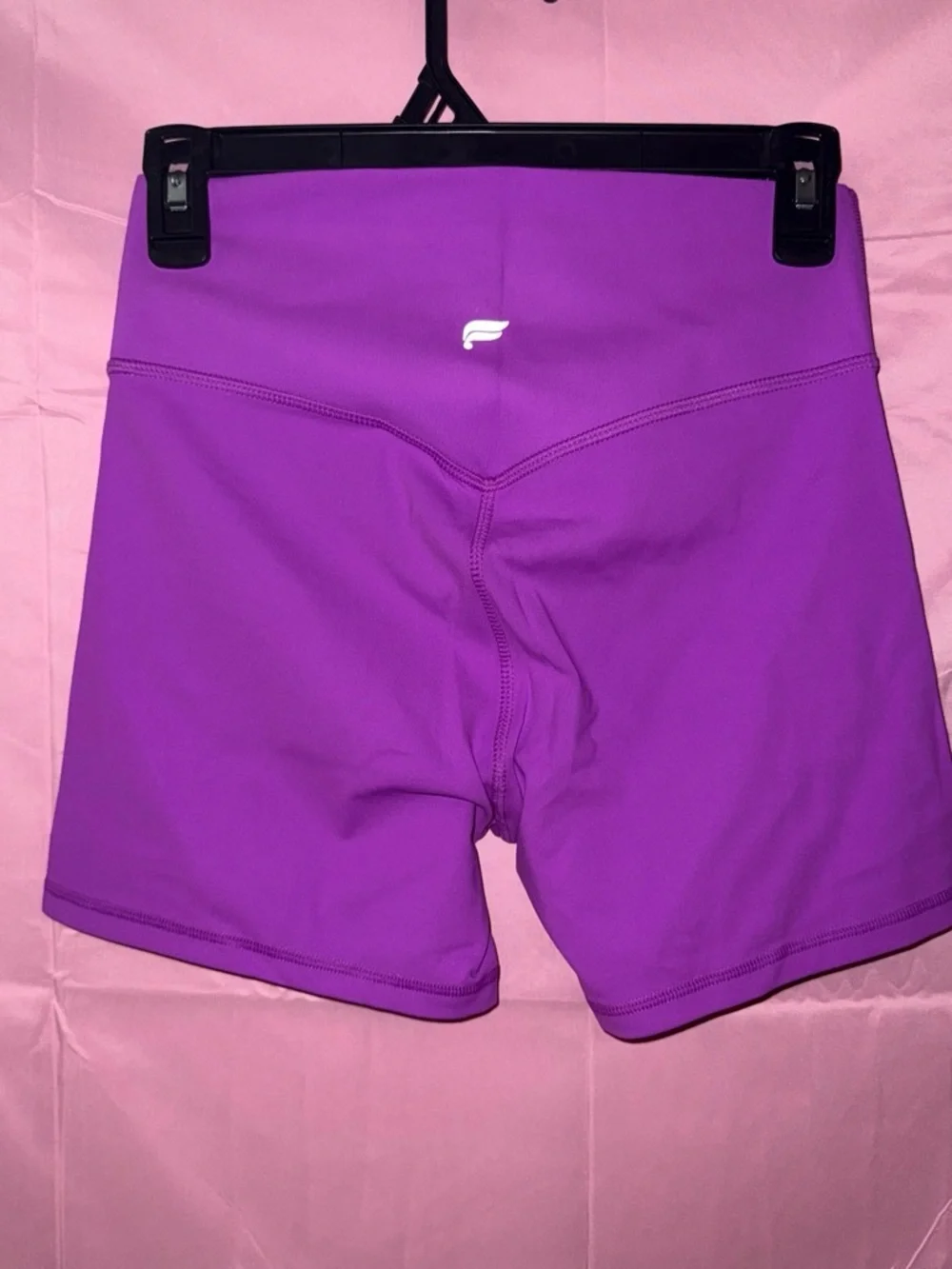 Fabletics High-Rise Violet Bike Shorts